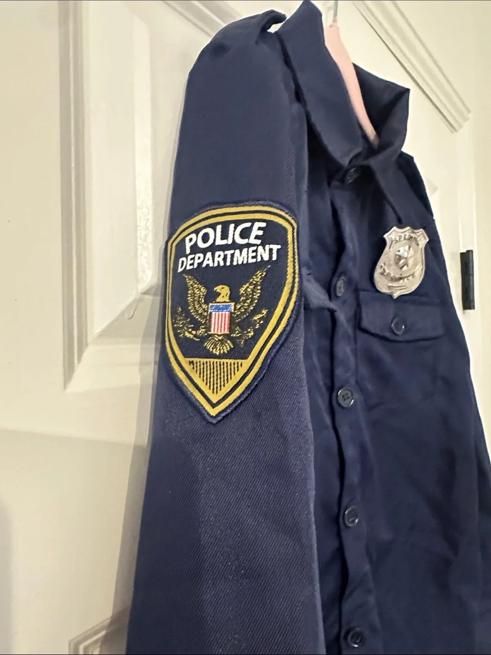 Spirit Navy Blue Police-Style Button-Front Shirt